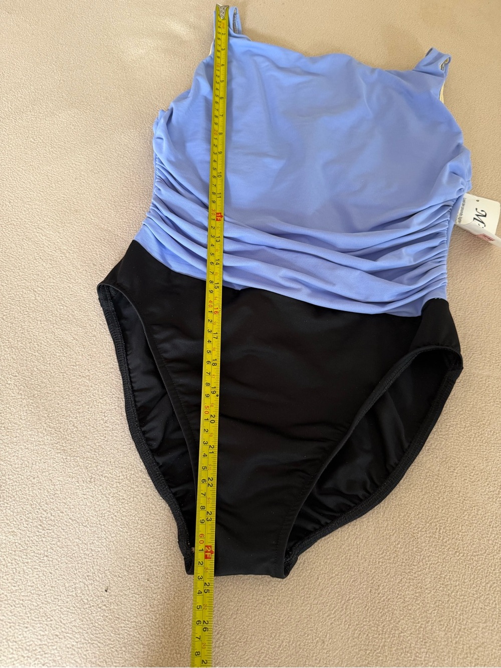 Miraclesuit Size 12 One Piece Swimsuit Tummy Control Colorblock DEFECT - Picture 14 of 16